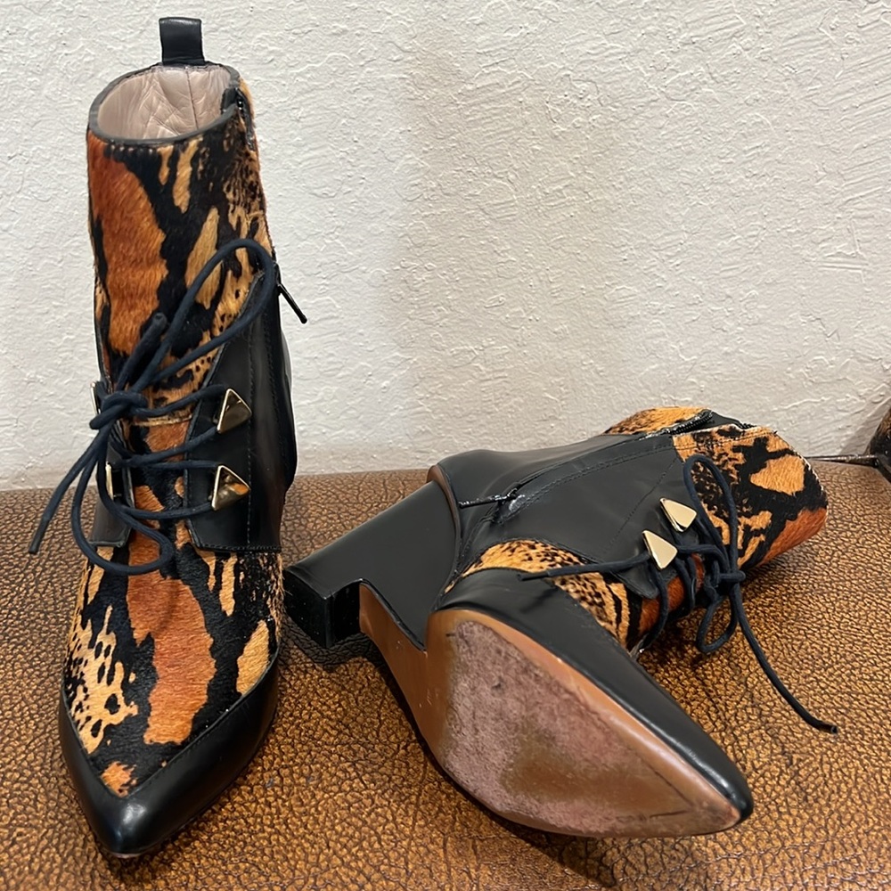 Lightly used Rare Uniquely Styled Derek Lam Crosby Calf Hair and Leather Boots! - Picture 5 of 8